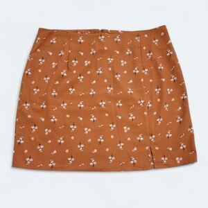 Aeropostale Floral Print skirt side front slit Size Large